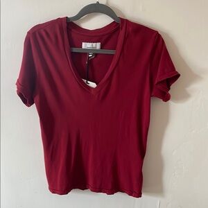 Current/Elliott Red Short Sleeve Tee